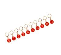 XUMIUZIY 10 Pièces Marqueurs de Mailles Numérotés pour Crochet Tricot | Clips métalliques en alliage de zinc, finition émaillée, ensemble de suivi rond, accessoires d\'artisanat circulaires,