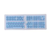 XUMIUZIY 132 Touches Keycaps Coréens, Hauteur OEM, 132 Keycaps Keycaps Set, Remplacement du 61/62/64/68/72/75/84/87/88/98/100/104/108 Clavier Mécanique (Blue)