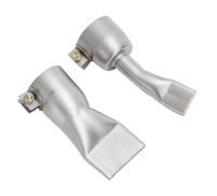 XUMIUZIY 2 Pièces Buse de Soudage Plate en Acier Inoxydable pour Air Chaud | Alliage résistant à la chaleur, accessoire de soudage en plastique, combinaison à bouche large et étroite, fixation