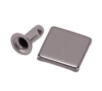 XUMIUZIY 200 Sets Carrés Rivets Clous avec Bases pour Travail du Cuir | Attaches en fer de 10 mm, finition gunmetal, décor de veste de chaussure de sac, kit d’embellissement de réparation