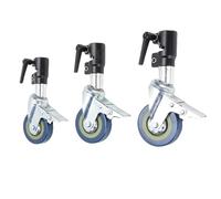 XUMIUZIY 3 Pcs Roues Lanceurs avec Frein pour Les Supports Photo de 25 Mm, Pivotant 360, Glissement Lisse, Verrouillage Métallique, Alliage en Aluminium Durable et Stable