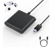 XUMIUZIY Adaptateur PC PS VR2 - Kit d'accessoires PS VR2 avec Adaptateur d'alimentation et Câble DisplayPort, Bibliothèque élargie de Jeux Pouvant être Joués sur Le PS VR 2 (Noir)