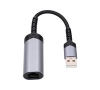 XUMIUZIY Adaptateur USB-A vers RJ45 Ethernet, Adaptateur Réseau Fast Ethernet Plug and Play avec Câble de 21,2 Cm pour Winos, iOS, MacOS, HarmonyOS (100Mbps)