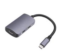 XUMIUZIY Adaptateur USB C vers Lunettes AR, PD 100 W, Charge Rapide 4K 60 Hz, Double Port de Charge et Lecture, avec Transmission Vidéo Stable, pour XREAL RayNeo Switch 2 Steam Deck ROG