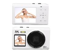 XUMIUZIY Appareil Photo Numérique 5K, Caméra de Vlogging Wi-FI 80 MP avec Zoom Numérique 18x, Double écran 2,8" et 1,5", Flash intégré, Carte 64 Go, Mise au Point Automatique, Webcam pour (64GB)