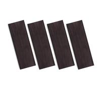 XUMIUZIY Blocs de Bois D'ébène Bricolage, Bois Massif à Texture Fine pour Tourner les Travaux D'incrustation, 4 Pièces 12x4x2,5 Cm
