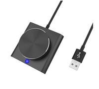 XUMIUZIY Bouton de Contrôle du Volume USB avec Fonction Mute et Pause en Une Touche, Bouton de Volume USB Rotatif à 360° Contrôleur multimédia pour Wins 7/8/10/11/Vista, OS X, Android