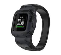 XUMIUZIY Bracelet de Montre pour Enfants, adapté à JR3 Vivofit Jr.3, Bracelet en Silicone Souple de la Bonne Taille, à Porter Toute la Journée (Camouflage Noir #81)