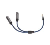 XUMIUZIY Câble Répartiteur plaqué or de qualité Supérieure, 3,5 Mm à 2 X 6,35 Mm, Bonne conductivité pour les Amateurs de Musique, Nylon Bleu + Alliage D'aluminium