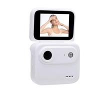 XUMIUZIY Caméra d'action avec écran Rabattable, Caméra de Voyage Portable Anti-secousse HD 1080P avec Grand Angle de 143 °, Idéale pour Le Streaming en Direct, Le Cyclisme, Le Ski, la (White)