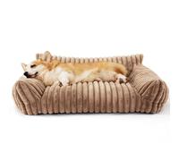 XUMIUZIY Canapé Confortable pour Chiens de Petite et Moyenne Taille, Canapé-lit Chaud avec Dossier à Trois Côtés pour Une Utilisation Toute L'année et Un Soutien Maximal (L90*65 * 20 cm)