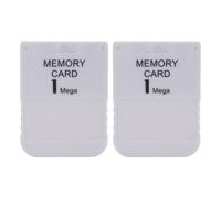 XUMIUZIY Carte Mémoire de 1 Mo, Carte Mémoire PS 1 Game Console pour Système de Jeu Classique avec une Vitesse D'écriture à Lecture Rapide (2 pièces)