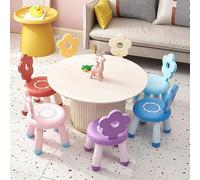 XUMIUZIY Chaise d'activité Ergonomique pour Enfants - Conception Large pour éviter Les Chutes, Conception de Dossier en Forme de Fleur Amusante, Adaptée au Jeu, Matériau PVC (Tapez 3)