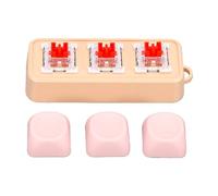 XUMIUZIY Clavier à 3 Touches, Clavier Macro Programmable à 3 Touches USB Bluetooth, Mécanique Ergonomique Portable avec Rétroéclairage RVB pour Le Travail de Jeu de Bricolage (Rose)
