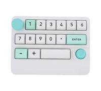 XUMIUZIY Clavier Numérique sans Fil, pavé Numérique Mécanique avec Batterie 1000 MAh, Connexion Bluetooth Filaire 2,4 G, Boutons Intégrés, pavé Numérique RVB à 15 Touches Remplaçables à (Blanc Vert)