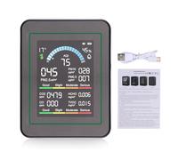 XUMIUZIY Compteur Portatif de qualité de l'air, Détecteur de Covt de CO2 de HCHO d'écran de Couleur pour la Pollution Intérieure de Bureau à Domicile de Véhicule (MT13 Noir)