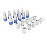 XUMIUZIY Connecteur d'alimentation de Haut-Parleur à 3 Broches, Contacts Nickelés, Soyez assuré D'utiliser pour L'alimentation de Faisceau Lumineux 250 V 20 A Plug and Play ABS Gris [10 Ensembles]