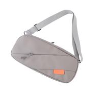 XUMIUZIY Console de Jeu Boîte de Transport, PU Double Zippers Mesh Pocket Shock Shock Proof Protective Sac avec Bandoulière Réglable, pour Rog Ally Steam Deck, Consoles de Jeu Portables (Silver)