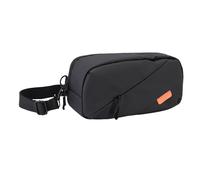 XUMIUZIY Console de Jeu Boîte de Transport, PU Double Zippers Mesh Pocket Shock Shock Proof Protective Sac avec Bandoulière Réglable, pour Rog Ally Steam Deck, Consoles de Jeu Portables (Black)