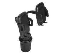 XUMIUZIY Double Support de Téléphone pour Voiture, Support de Verre Réglable et Durable, de Téléphone Rotatif à 360 Degrés pour Smartphones de 4 à 7 Pouces, Noir