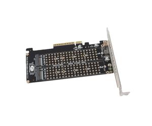 XUMIUZIY Dual M.2 NVMe SSD vers Adaptateur PCIE X8 pour Ordinateur (ph45) | Extension d\'interface, bande passante agrégée de 64 Gbit/s, prise en charge des touches M, performances de jeu, mise à