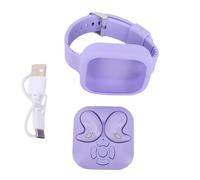 XUMIUZIY Écouteur sans Fil avec Page Turner, Télécommande de Déclencheur de la Caméra, Sangle de Montre, Bluetooth 5.4 Écouteur à Distance de Défilement pour Livre électronique Short (Purple)