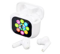 XUMIUZIY Écouteurs de Traduction en Temps Réel, écouteurs de Traducteur Buletooth 5.4 avec Plus de 140 Langues et écran Tactile, Réduction du Bruit, Contrôle Musical, Horloge, Lampe de (White)