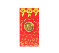 XUMIUZIY Enveloppe Rouge en Feuille D'or du Dragon Chinois pour la Fête du Printemps et du Nouvel an, Paquet D'argent Porte-bonheur Rouge pour la prospérité, Cadeau pour la Famille et les Amis (#10)
