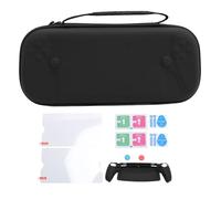 XUMIUZIY Étui de Transport Rigide PS Portal, Kit D'accessoires 6 en 1 avec Coque en PU Résistant à la Pluie, Protection D'écran, Poignées de Pouce, Kit de Nettoyage, pour Lecteur à (Black)
