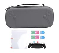 XUMIUZIY Étui de Transport Rigide PS Portal, Kit D'accessoires 6 en 1 avec Coque en PU Résistant à la Pluie, Protection D'écran, Poignées de Pouce, Kit de Nettoyage, pour Lecteur à (Grey)