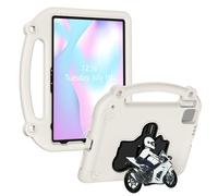 XUMIUZIY Étui Résistant aux Chocs pour Tablette, Housse de Protection Durable en Caoutchouc Mousse EVA avec Support intégré pour iOS Pad Pro 11 2018 2024 iOS Pad Air 4 5 6 7 10e 11e (Blanc crémeux)