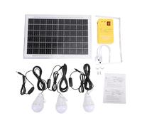 XUMIUZIY Générateur Multi-usage de Centrale Solaire avec 3 Ampoules LED pour la Sauvegarde à Domicile et les Aventures en Plein Air 6000mAh