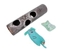 XUMIUZIY Jouet à roulettes pour Chat, Trou d'arbre, Cloche en Peluche Interactive, Jouet à Herbe à Chat pour Un Exercice Amusant sans Fin pour Chats de Toutes Races, 7x28cm