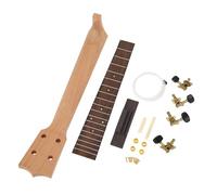 XUMIUZIY Kit de Manche de ukulélé, Ensemble de Construction de ukulélé Artisanal avec Touche en Palissandre, Pièces de de 26 Pouces, Pont de Bouton de Corde pour Assemblage DIY