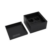 XUMIUZIY Kit de Prises Encastrées au Sol 16A 4000W, 2 Prises avec Couvercle Rabattable pour Utilisation au Sol en Intérieur