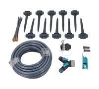 XUMIUZIY Kit D'irrigation de Jardin avec Tuyau de 10 Mètres | Têtes rotatives à 360 degrés, outils d\'arrosage goutte à goutte, installation de refroidissement de Patio de serre de