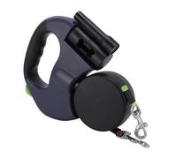 XUMIUZIY Laisse Rétractable pour Chien - Laisse de Promenade Automatique Double Rétractable pour Chiens de Petite et Moyenne Taille, Frein/Pause/Verrouillage Seule Main, lumière LED (Blue)