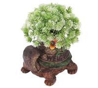 XUMIUZIY Lampe Solaire de Statue de Jardinière de Tortue en Résine, Détection Automatique, Lumière Solaire étanche pour la Décoration de Jardin, Ornement Artistique de Cour Extérieure