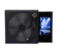 XUMIUZIY Lecteur de Disques Portable Style Enceinte Bluetooth pour la | Look platine vintage, diffusion de musique sans fil, batterie rechargeable intégrée, taille de bureau compacte