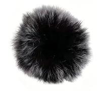 XUMIUZIY Lot de 6 Manchons en Mousse éponge Douce pour Microphone en Fourrure pour Conférences et Discours, Noir et Blanc (0,5 cm)