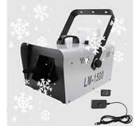 XUMIUZIY Machine de Neige de 1500W, Fausse Machine à Faire de Neige avec Un Contrôle câblé et à Distance, Fabricant de Flocon de Neige Artificiel à Sortie Haute, pour Décoration Intérieure (Plug UE
