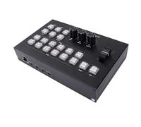 XUMIUZIY Mélangeur Vidéo en Direct |Commutateur HD SDI avec Entrée Ligne 2 Micros, RS232, Interfaces USB 3.0 Type C pour PGM PVW PIP OSD (Prise UE)