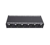 XUMIUZIY Microphone Preamp, 25dB Gain 48V Power for Dynamic Mic Stage | Six Canaux, Gain de 25 DB, Alimentation 48 V, Préamplificateur pour Performance Scénique et Enregistrement avec Microphone