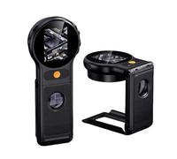 XUMIUZIY Microscope numérique portable, loupe numérique pliable, appareil photo macro USB avec 8 lumières LED, grossissement 500x, écran 2", AF 1080p et 2MP