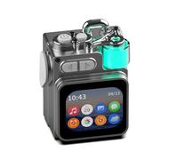 XUMIUZIY Mini Haut-Parleur Bluetooth, Haut-Parleur Portable sans Fil avec écran Tactile, Lumière Ambiante RVB, Son HD Puissant, BT 5.4, Lecture 6H, pour Maison/extérieur/Voyage