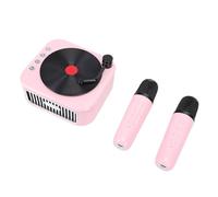 XUMIUZIY Mini Machine Karaoké avec 2 Micros sans Fil, Bluetooth 5.3, pour | Haut-parleur Bluetooth portable, jouet chantant pour enfants, effets de changement de voix, pour les fêtes à la maison et