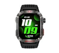 XUMIUZIY Montre Intelligente de Sport de Plein Air HT29, écran HD de 2,01 Pouces avec Lampe de Poche et Boussole, Plus de 100 Modes Sportifs, Tracker d'activité étanche IP68 (Black)