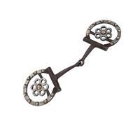 XUMIUZIY Mors de Bouche de Cheval Précis avec Conception Articulée Bronze Antique 125mm pour L'entraînement équestre