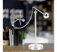 XUMIUZIY Newtons Cradle Pendulum Jouet Éducatif Décoration de Bureau | Construction en fil d\'acier, soulagement du stress au bureau, cadeau pour les enfants, pièce d\'affichage sur étagère à la