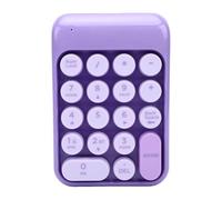 XUMIUZIY Pavé Numérique sans Fil, pavé Numérique 18 Touches 2,4 G avec Touches à Points Concaves, Technologie d'impression Couleur, Clavier Financier pour Le Travail à (Purple)